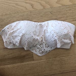 Light pink bandeau bathing suit top